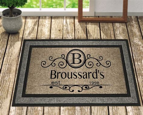 personalized door mats for home.